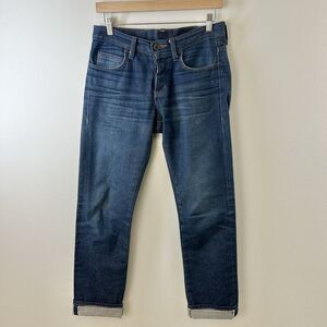 Naked & Famous Jeans Mens 29 Skinny Guy Natural Indigo Selvedge Button Fly Denim